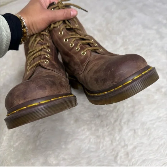 Dr Martens 1460 Boots CrazyHorse Leather Lace Up Boots USSize 11 Air Cushion